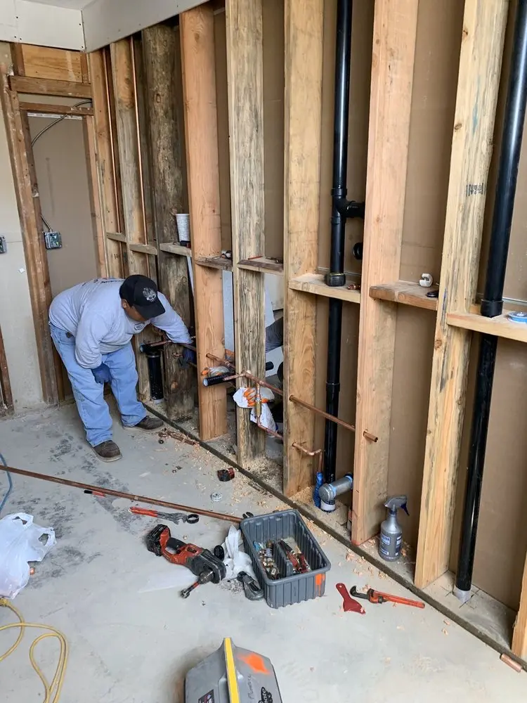 Commercial rough-in plumbing for Water Heater Replacement in Lavaca